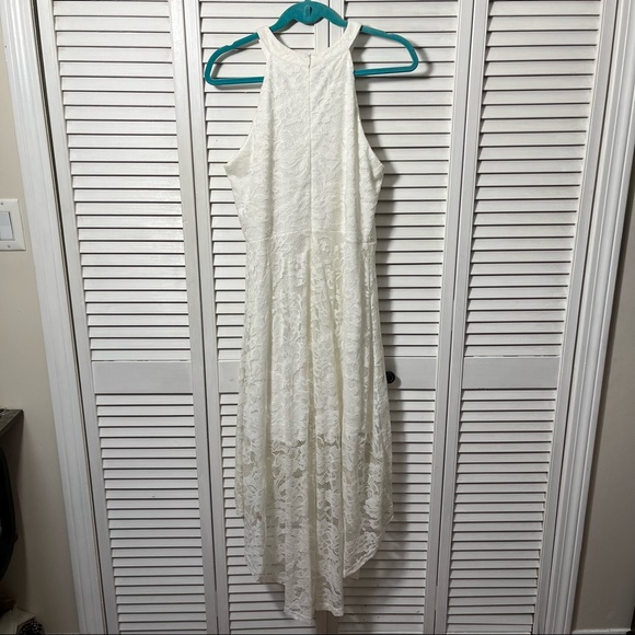 🎉HP🎉 Dressystar Cream High-Low Lace Dress, Size 2X - Picture 5 of 11